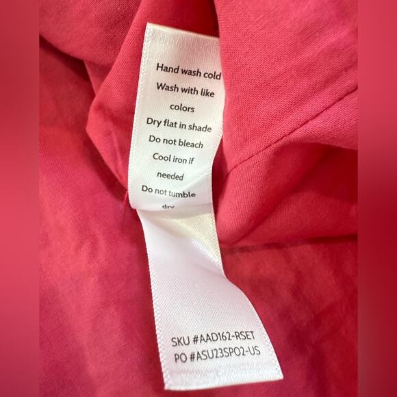 NWT Andie Swim The Roatan Midi Eyelet Open Back Dress Rosette Pink Size XL - Picture 10 of 12